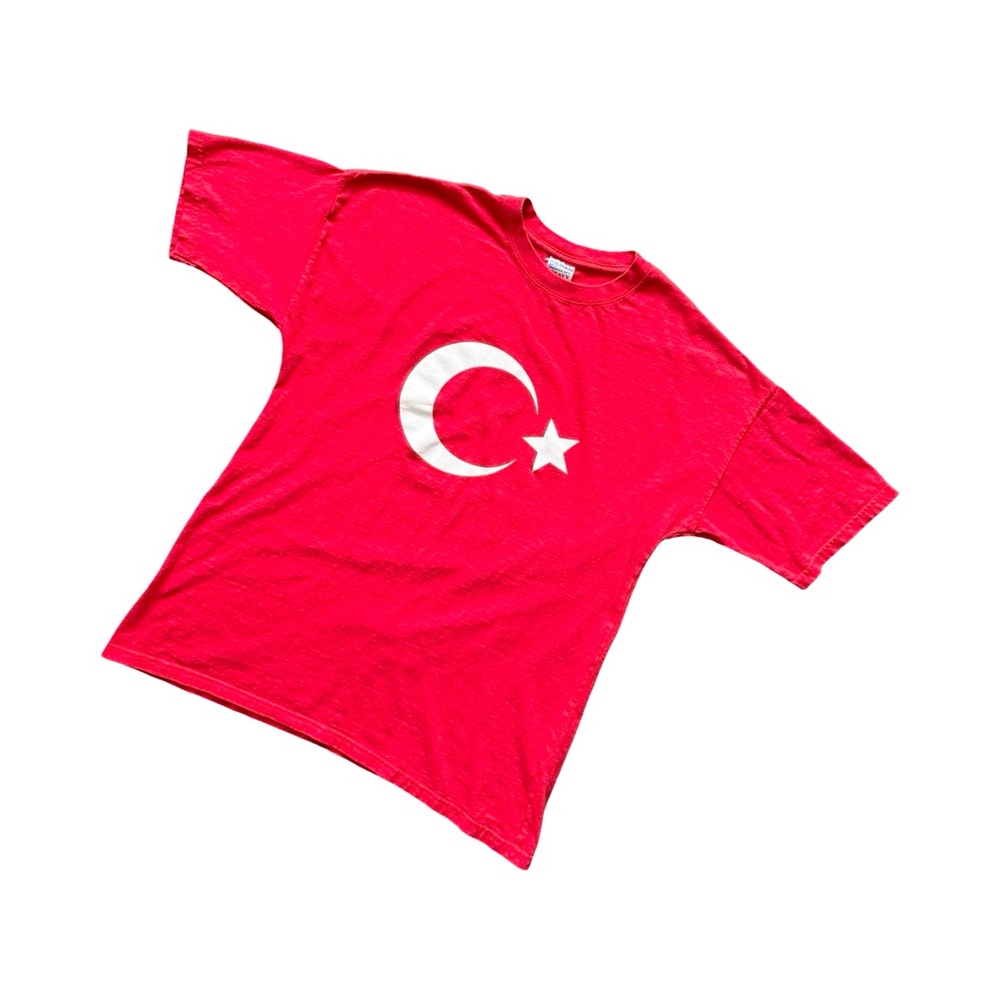 Vintage 90s Turkish Flag T-Shirt - Made In U.S.A